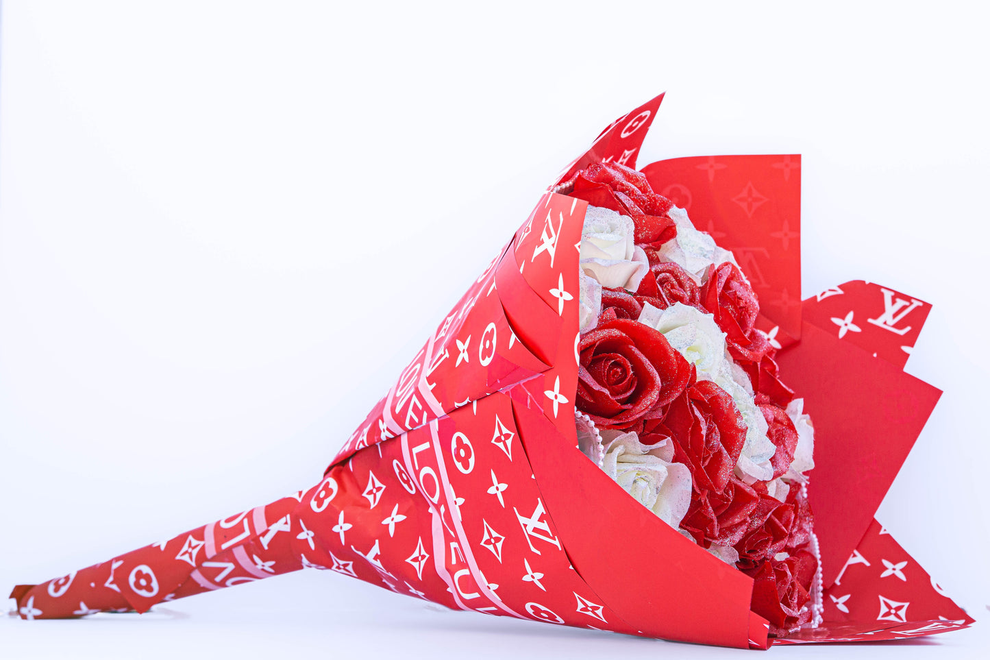 Mixed Color Glitter Rose Bouquet