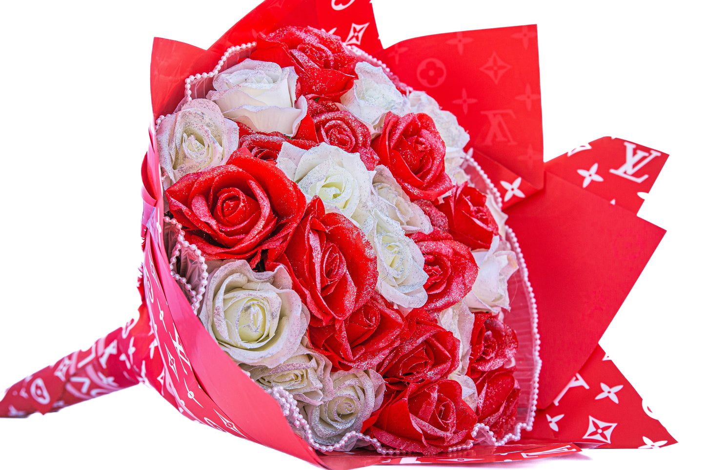 Mixed Color Glitter Rose Bouquet